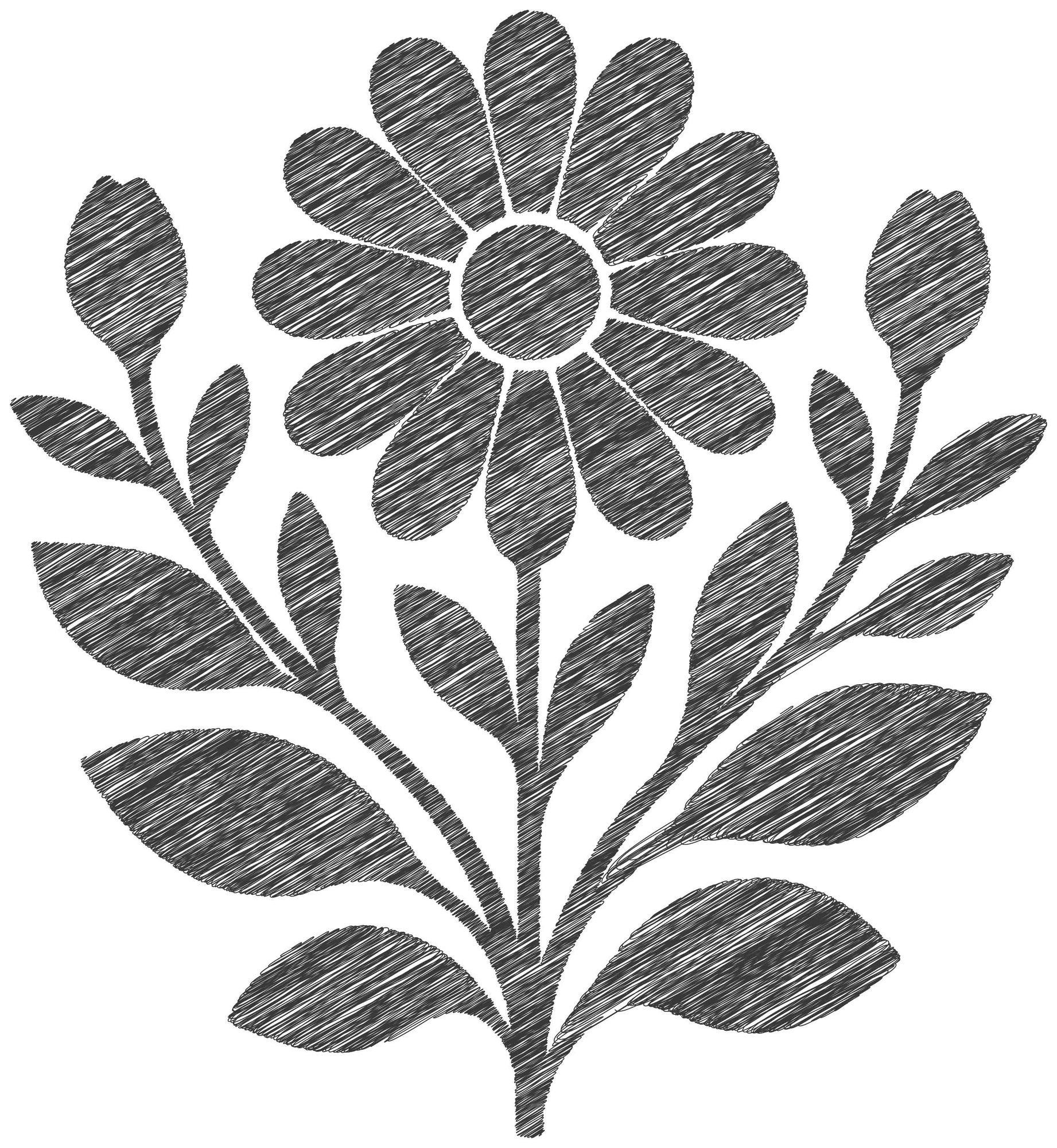 Nakış detayında çiçek deseni